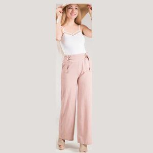 Women's Wide Leg Pants in Pink